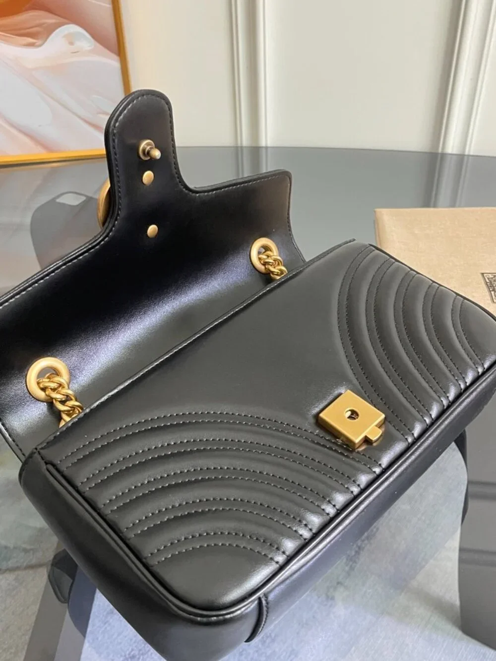 Gucci GG Marmont Small Shoulder Bag Black